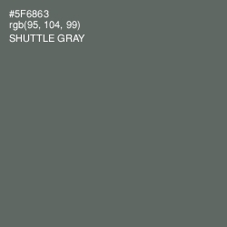 #5F6863 - Shuttle Gray Color Image